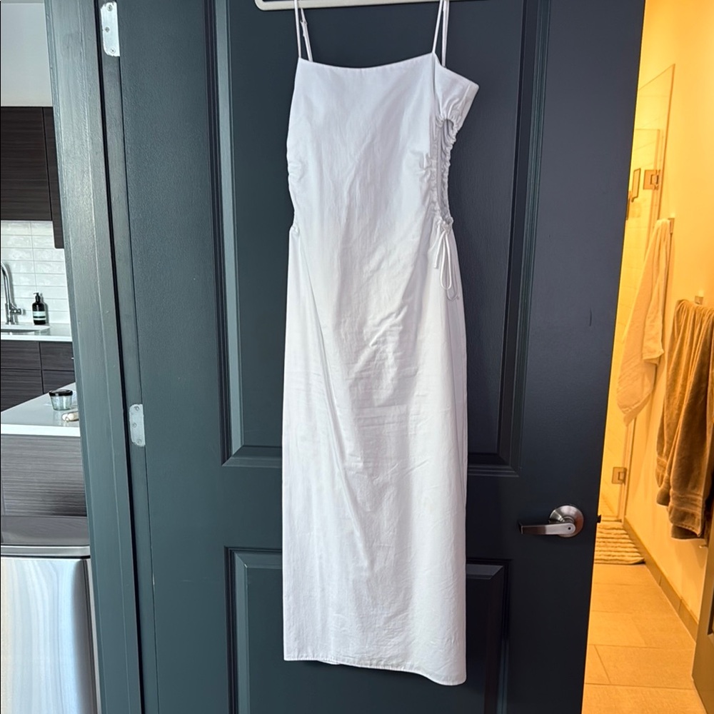 Elegant White Spaghetti Strap Dress